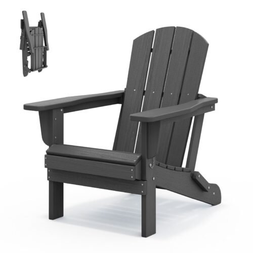 Folding Adirondack Chair – Gray