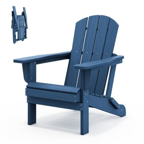 Folding Adirondack Chair – Navy Blue